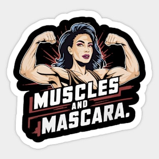 Muscles and mascara Sticker